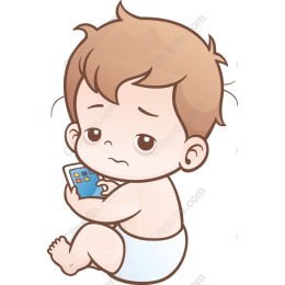 Cute Baby Playing with Smartphone