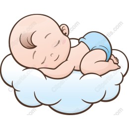 Sleepy Baby on Cloud