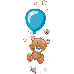 Charming Teddy Bear with Balloon