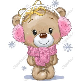 Cheerful Winter Teddy Bear