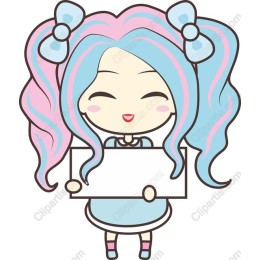 Charming Chibi Girl with Pastel Hair