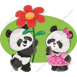 Adorable Panda Love