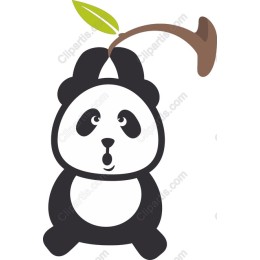 Panda with Sprouting Leaf