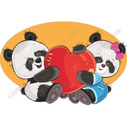 Adorable Panda Love