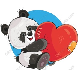 Adorable Panda with Heart