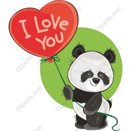 Panda Love Balloon