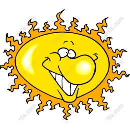 Cheerful Cartoon Sun