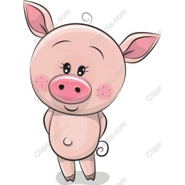 Charming Cartoon Pig