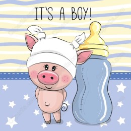 Sweet Baby Boy Piglet