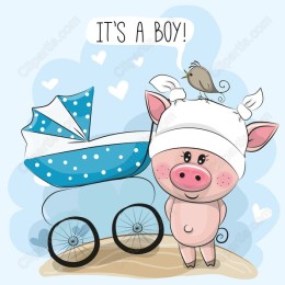 Joyful Piglet Baby Boy