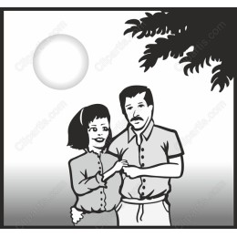 Charming Couple Embrace