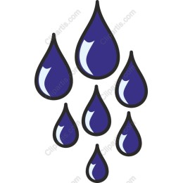 Vibrant Blue Water Droplets