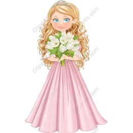 Charming Young Girl with Flowers