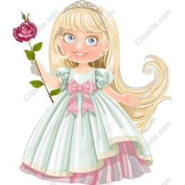 Whimsical Young Girl with Rose