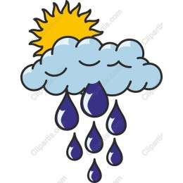 Whimsical Sun and Rain Cloud