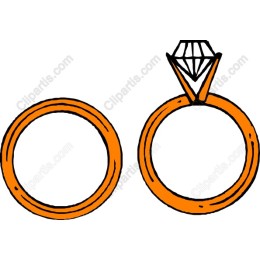 Elegant Orange Wedding Ring