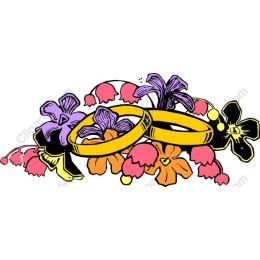 Vibrant Wedding Rings with Floral