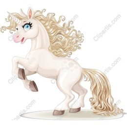Whimsical White Horse