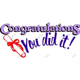 Congratulations! You Did It! Celebration