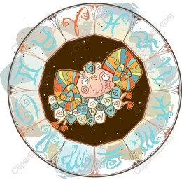 Whimsical Cancer Zodiac Crab