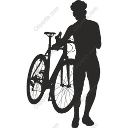 Cyclist with Bicycle