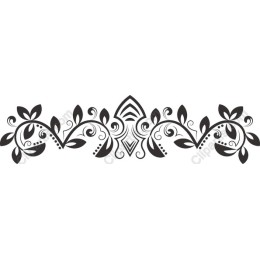 Elegant Black Floral Border