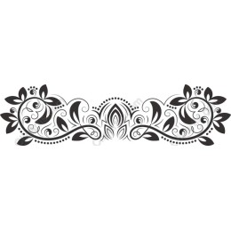 Elegant Black Floral Ornament