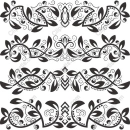 Floral Vine Borders Set