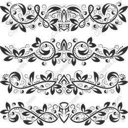 Elegant Floral Borders Set
