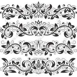  Flourish Set - Intricate Floral Elements