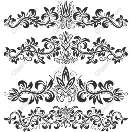 Elegant Ornamental Floral Set