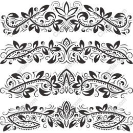 Ornate Floral Border Set