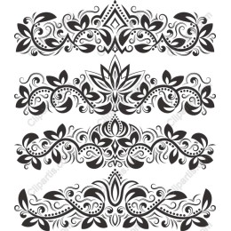 Elegant Floral Ornaments Set