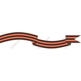Striped Ribbon in Black and Orange