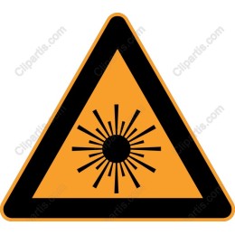 Triangular Warning Sign with Sunburst