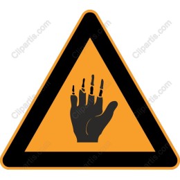 Hand Safety Caution Sign