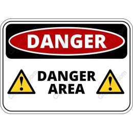 Danger Area Sign Graphic