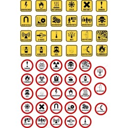 Safety Hazard Icons Set