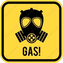 Gas Mask Warning Sign