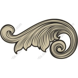 Elegant Leaf Swirl Ornament