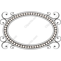 Elegant Oval Frame with Intricate
