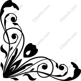 Elegant Black Floral Corner