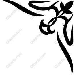 Elegant Black Floral Corner