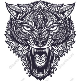 Ferocious Wolf Mandala