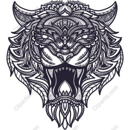 Intricate Tiger Head