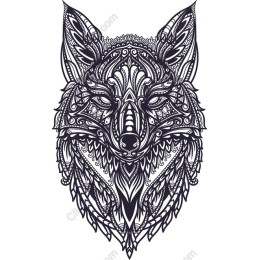 Intricate Wolf Head