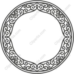 Ornate Circular Frame