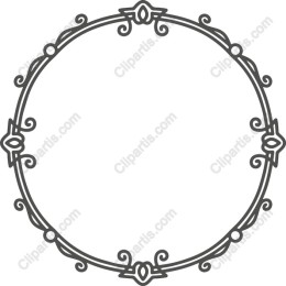 Vintage Ornate Circle Frame