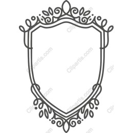 Vintage Ornate Shield Frame