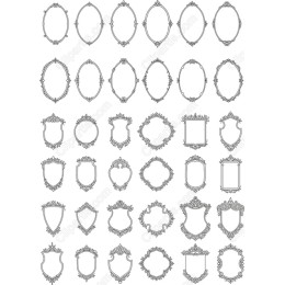 Ornamental Frames Collection - Elegant Clipart Set